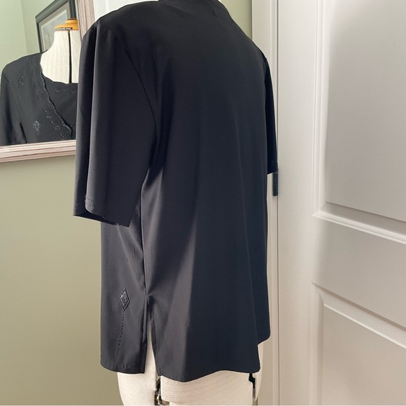 UNIQUE INT’L, BLACK BEADED BLOUSE - Picture 4 of 11